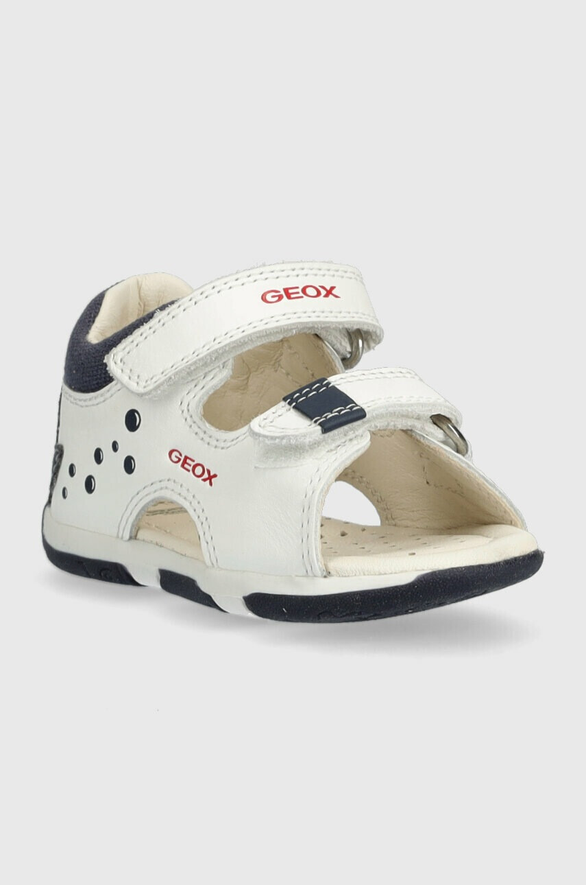 Geox Детски сандали от кожа в бяло - Pepit.bg