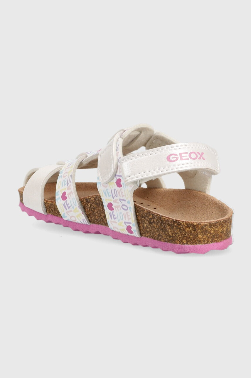 Geox Детски сандали от кожа в бяло - Pepit.bg