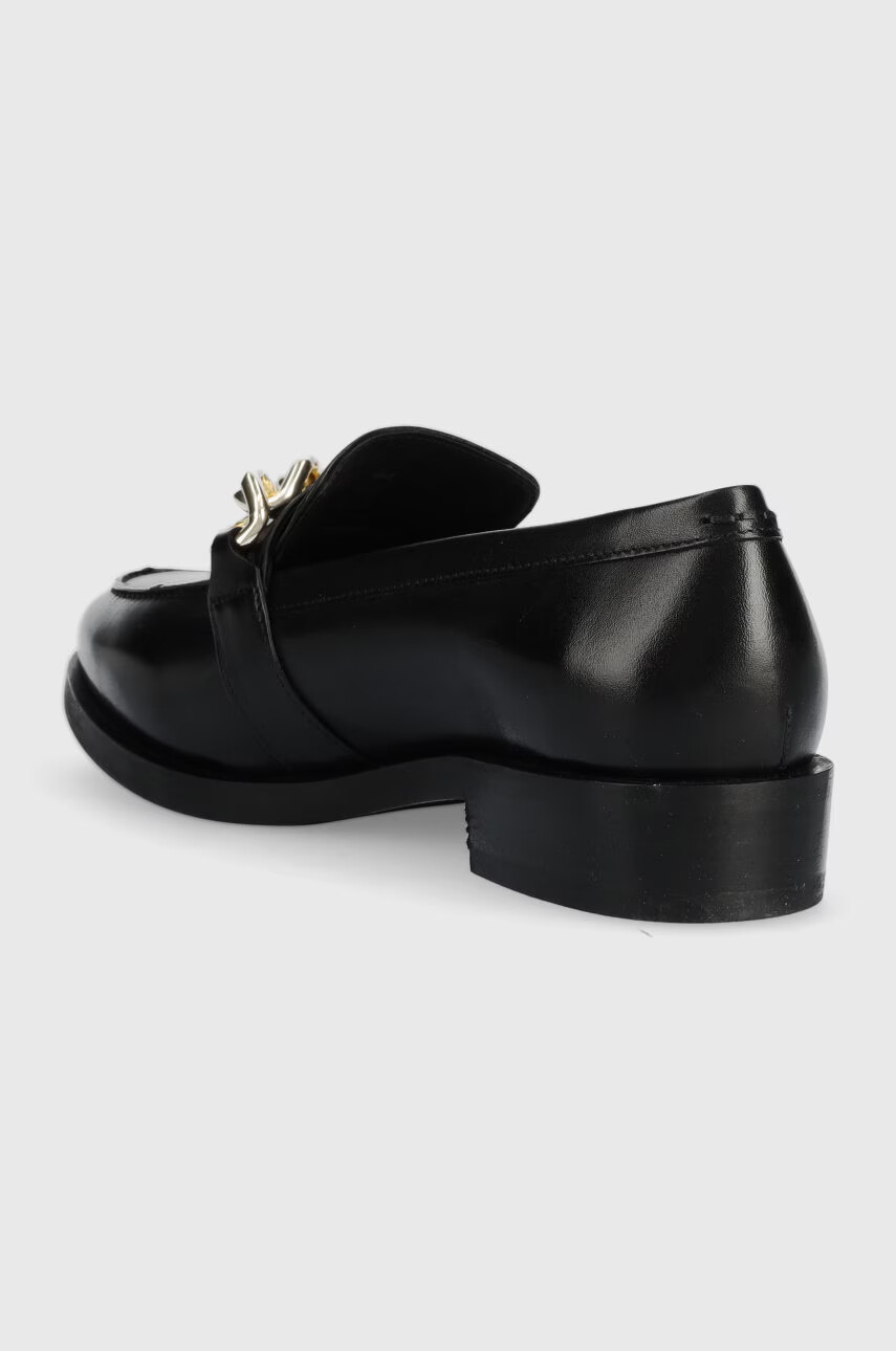 Geox Кожени мокасини DONNA BROGUE H в черно с платформа D262UH 00043 C9999 - Pepit.bg