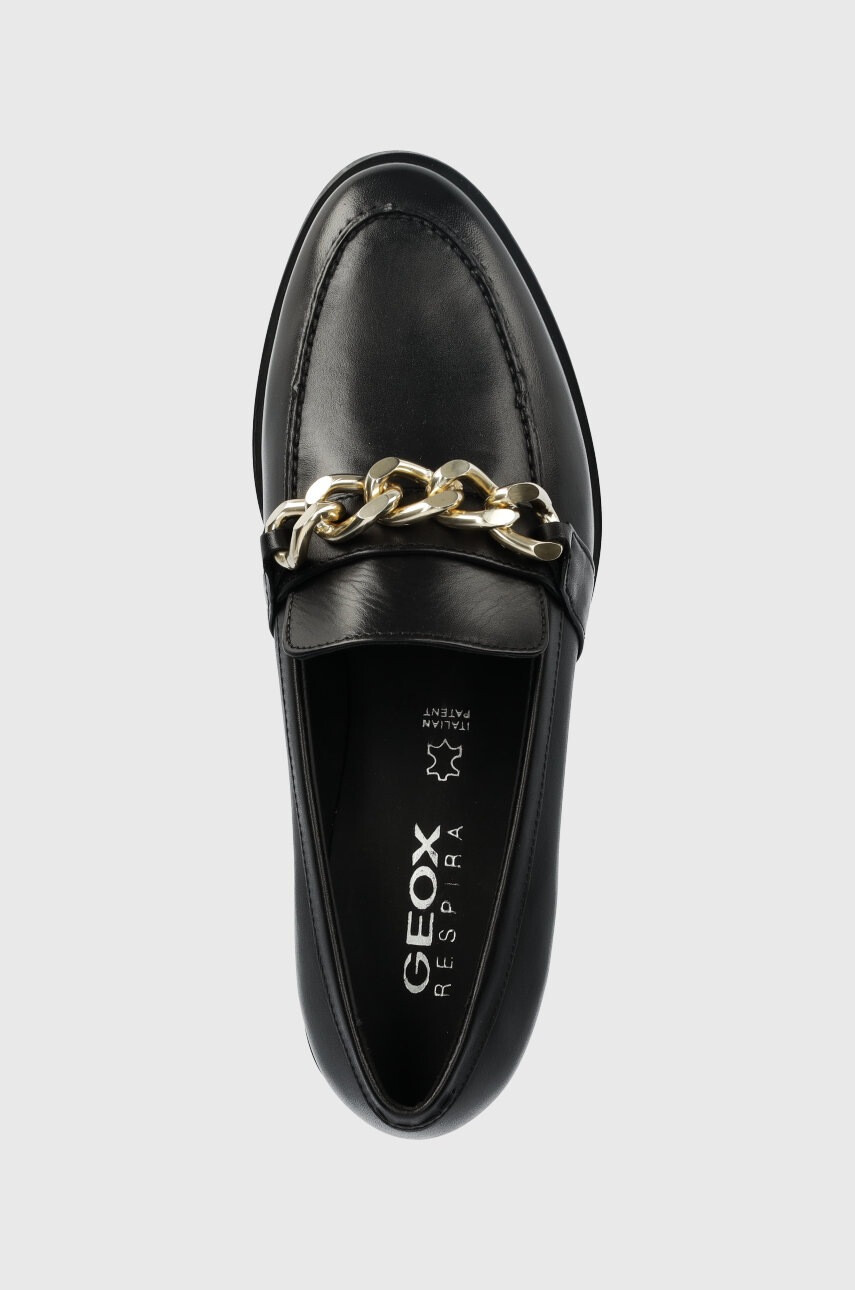 Geox Кожени мокасини DONNA BROGUE H в черно с платформа D262UH 00043 C9999 - Pepit.bg