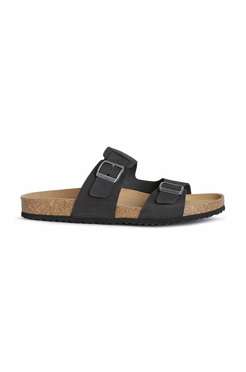 Geox Велурени чехли U SANDAL GHITA B в черно U159VB 00032 C9999 - Pepit.bg