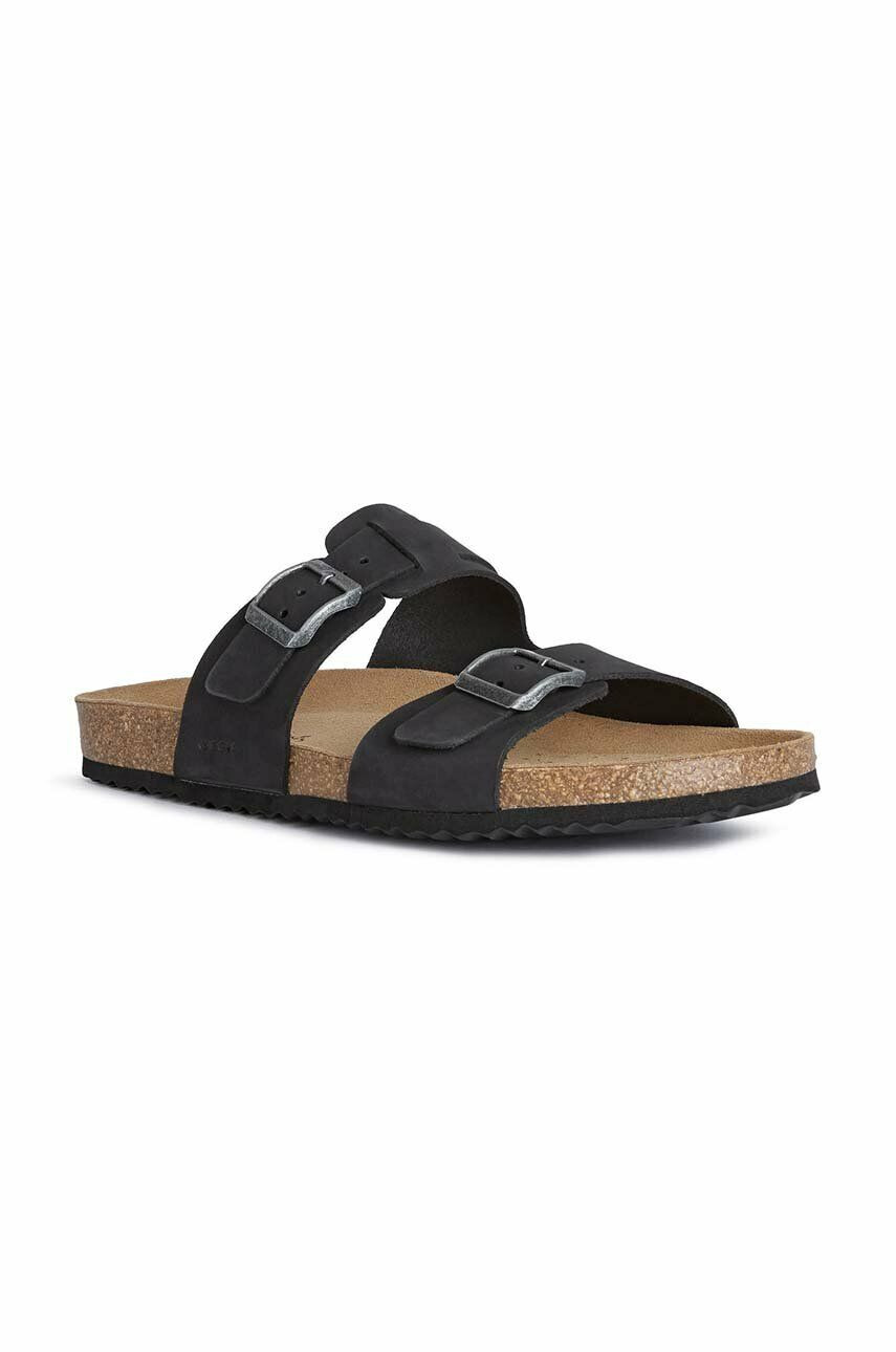 Geox Велурени чехли U SANDAL GHITA B в черно U159VB 00032 C9999 - Pepit.bg