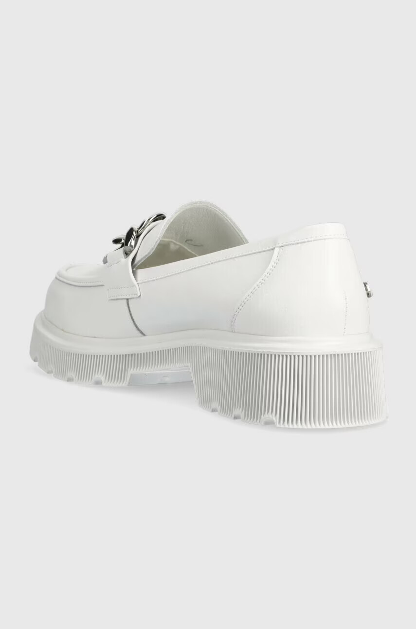 Goe Кожени мокасини в бяло с платформа LL2N4038 - Pepit.bg