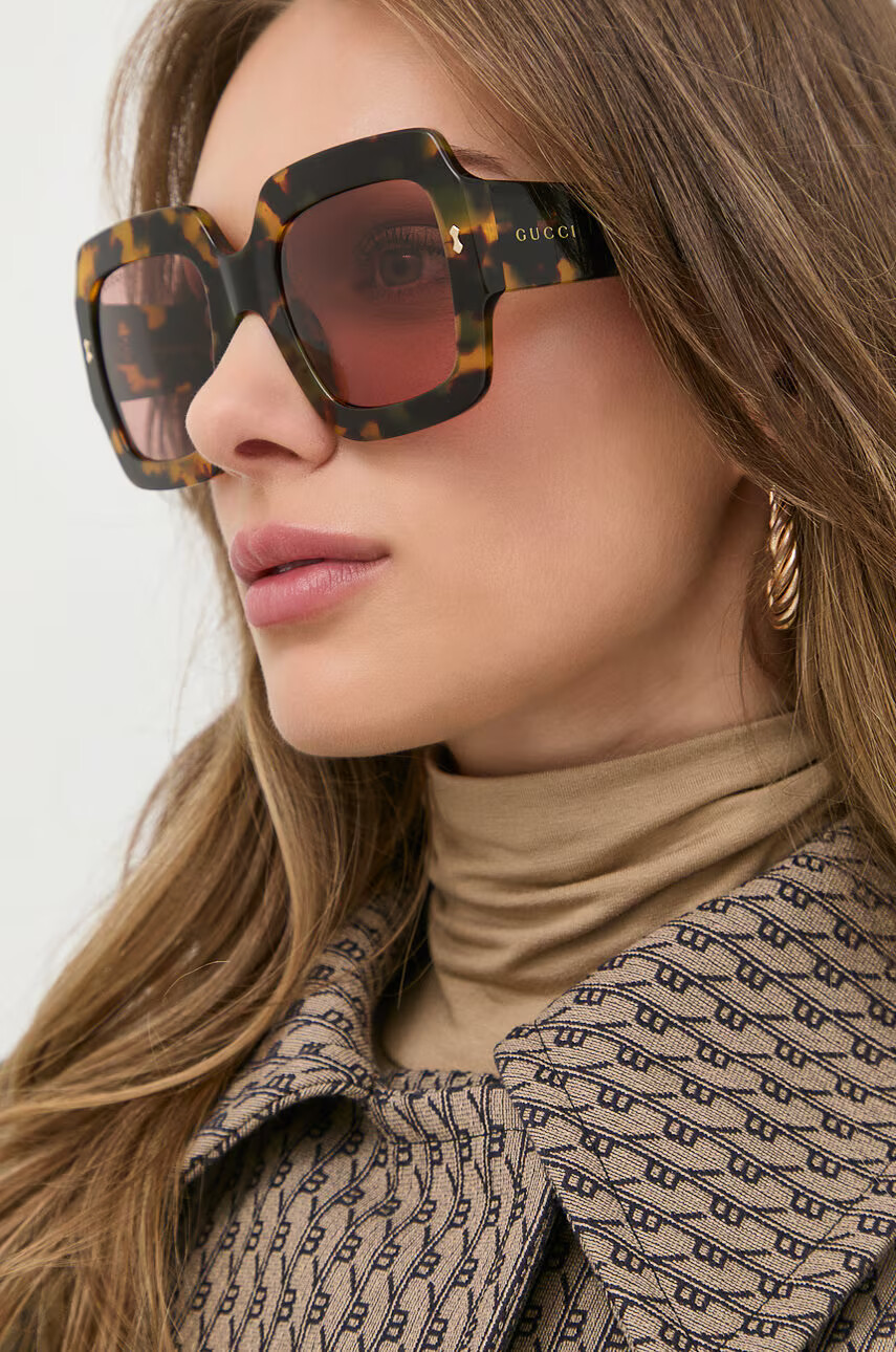 Gucci Слънчеви очила в кафяво - Pepit.bg