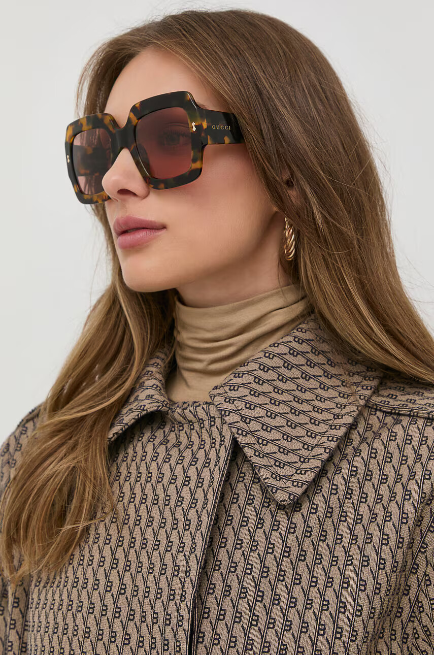 Gucci Слънчеви очила в кафяво - Pepit.bg