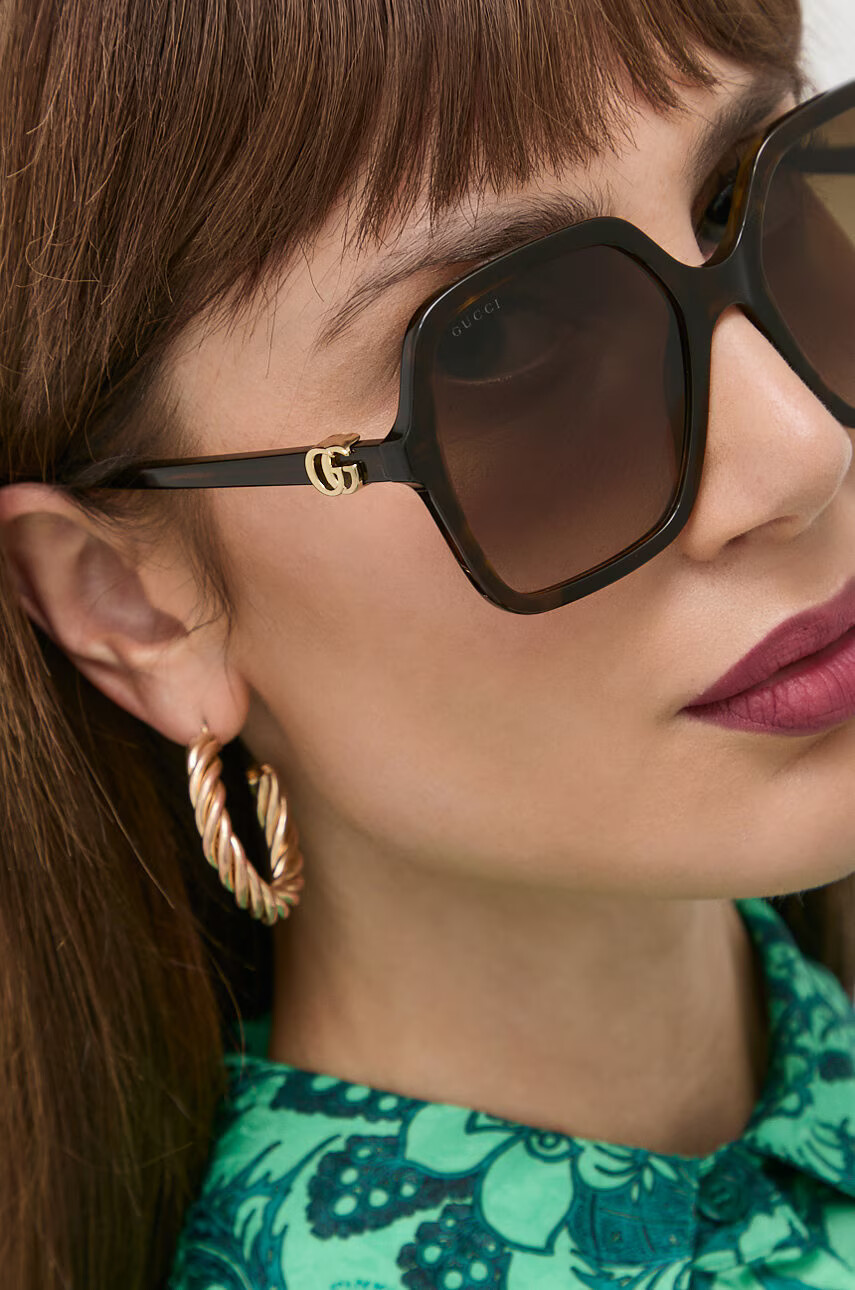 Gucci Слънчеви очила в кафяво - Pepit.bg