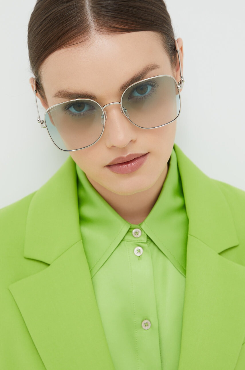 Gucci Слънчеви очила в сребристо - Pepit.bg