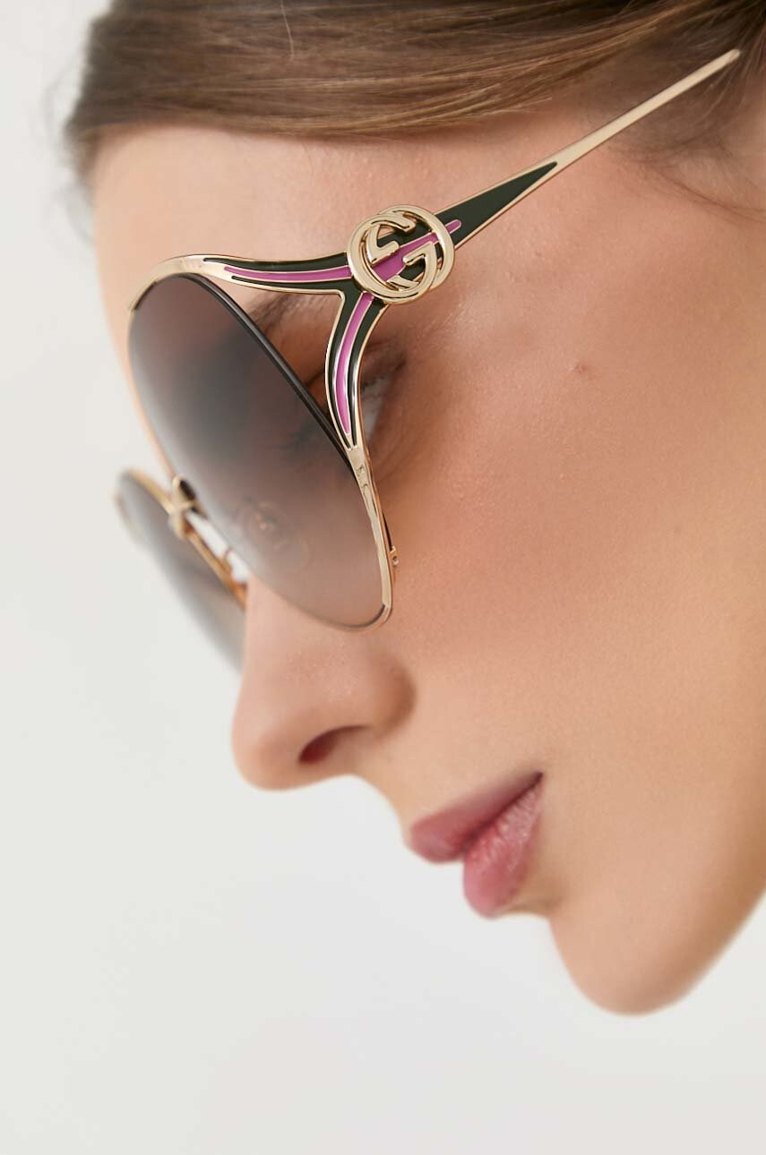 Gucci Слънчеви очила в жълто - Pepit.bg