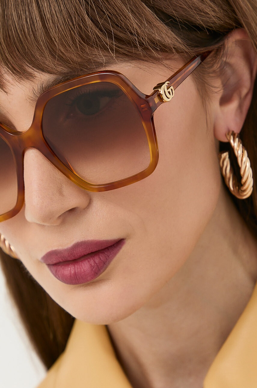 Gucci Слънчеви очила в кафяво - Pepit.bg
