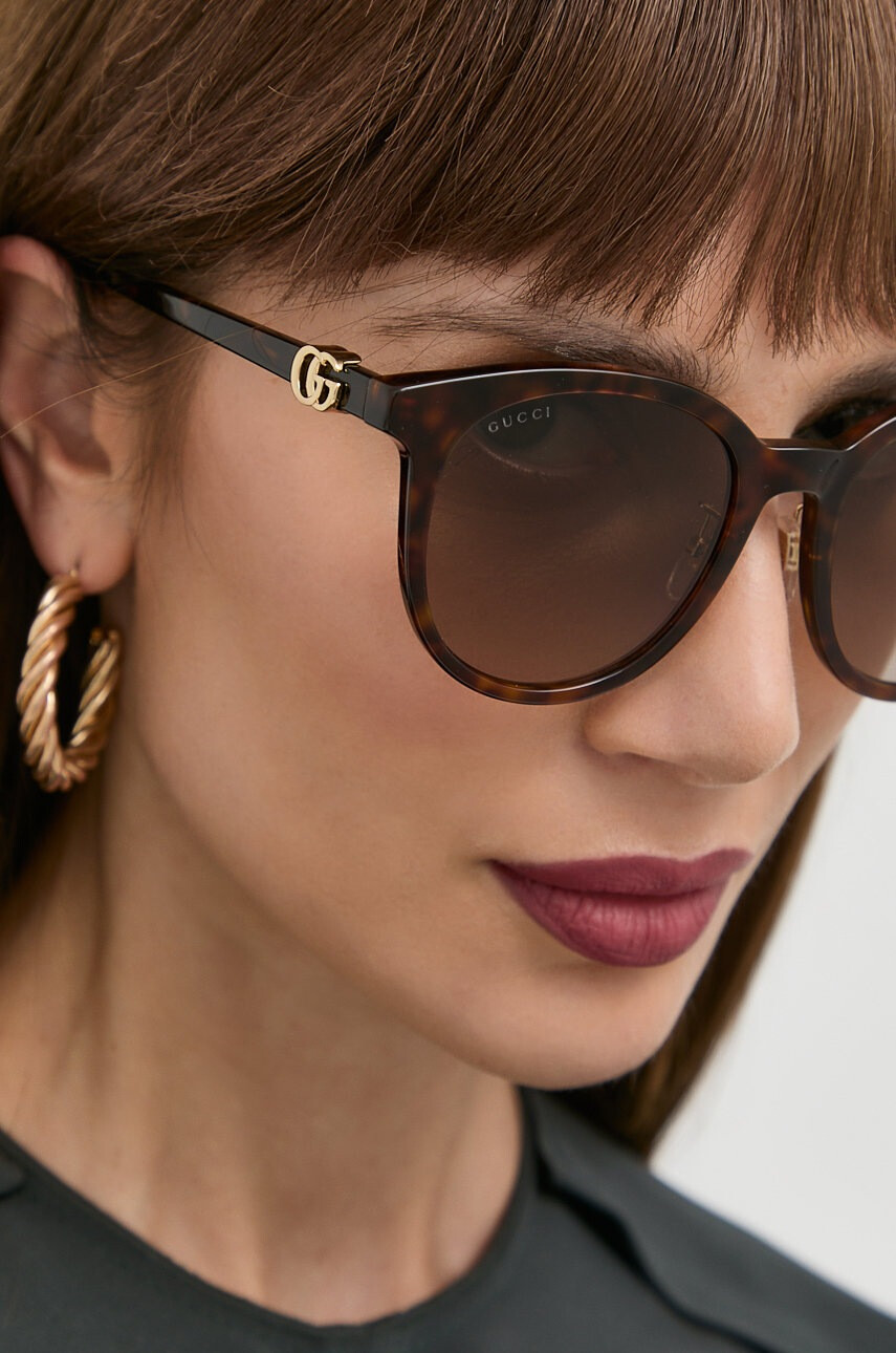 Gucci Слънчеви очила в кафяво - Pepit.bg