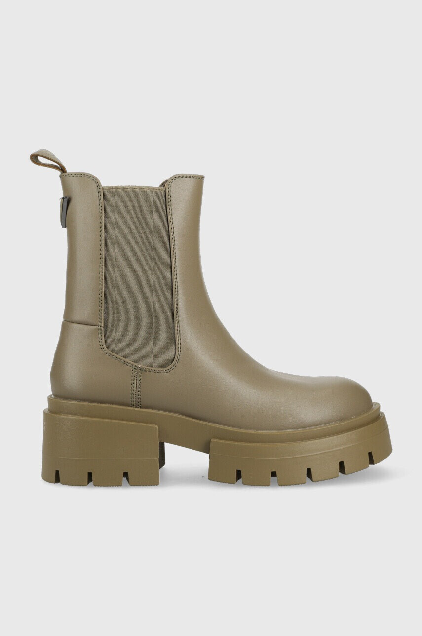 Guess Боти челси Charlotte в зелено с платформа - Pepit.bg