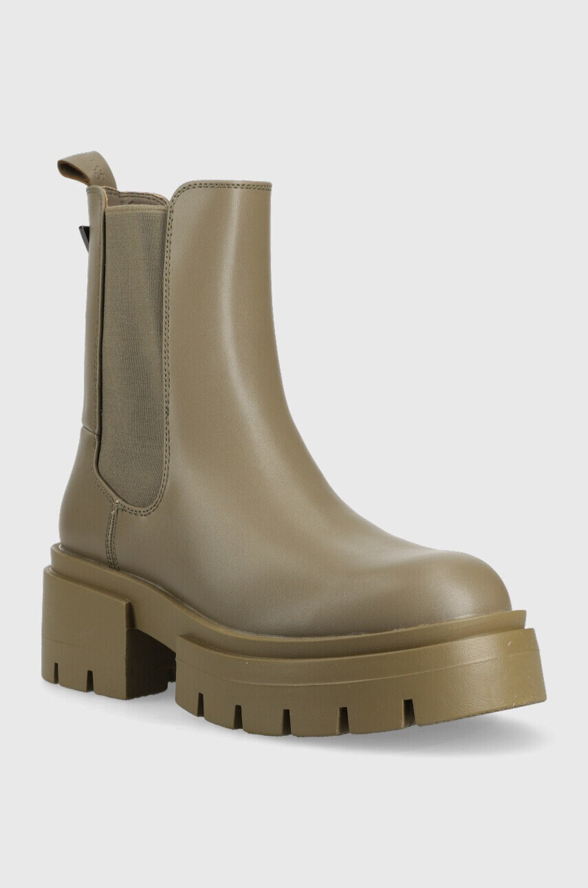 Guess Боти челси Charlotte в зелено с платформа - Pepit.bg