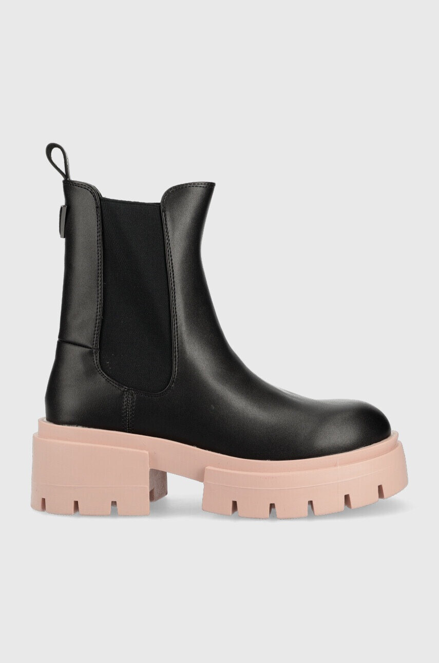 Guess Боти челси Charlotte в черно с платформа - Pepit.bg