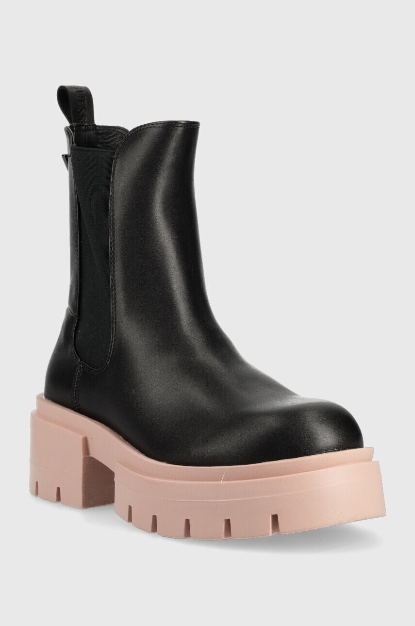 Guess Боти челси Charlotte в черно с платформа - Pepit.bg