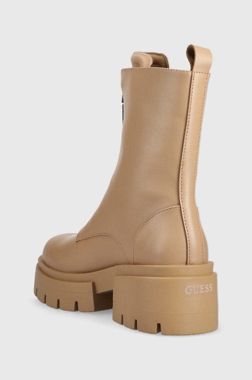 Guess Боти Leila в бежово с платформа - Pepit.bg