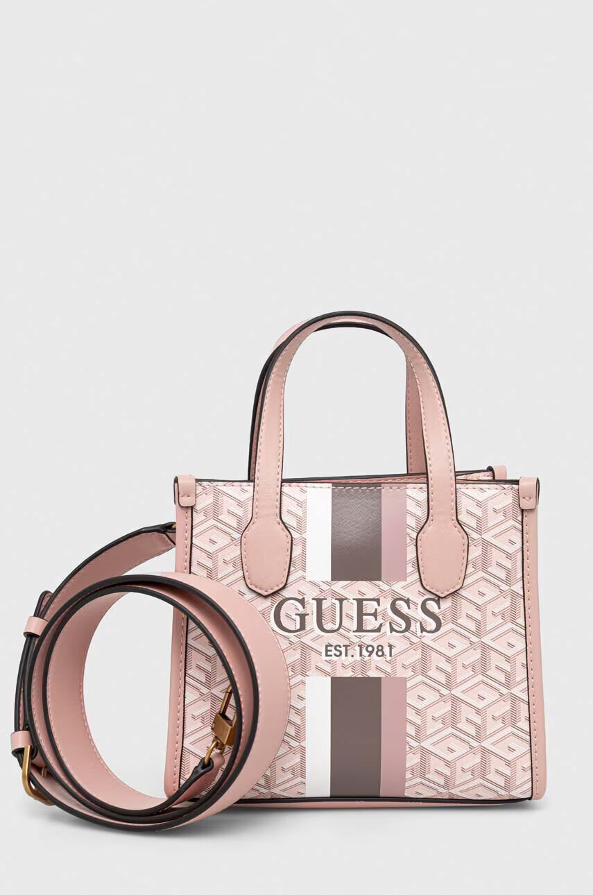 Guess Чанта в розово - Pepit.bg