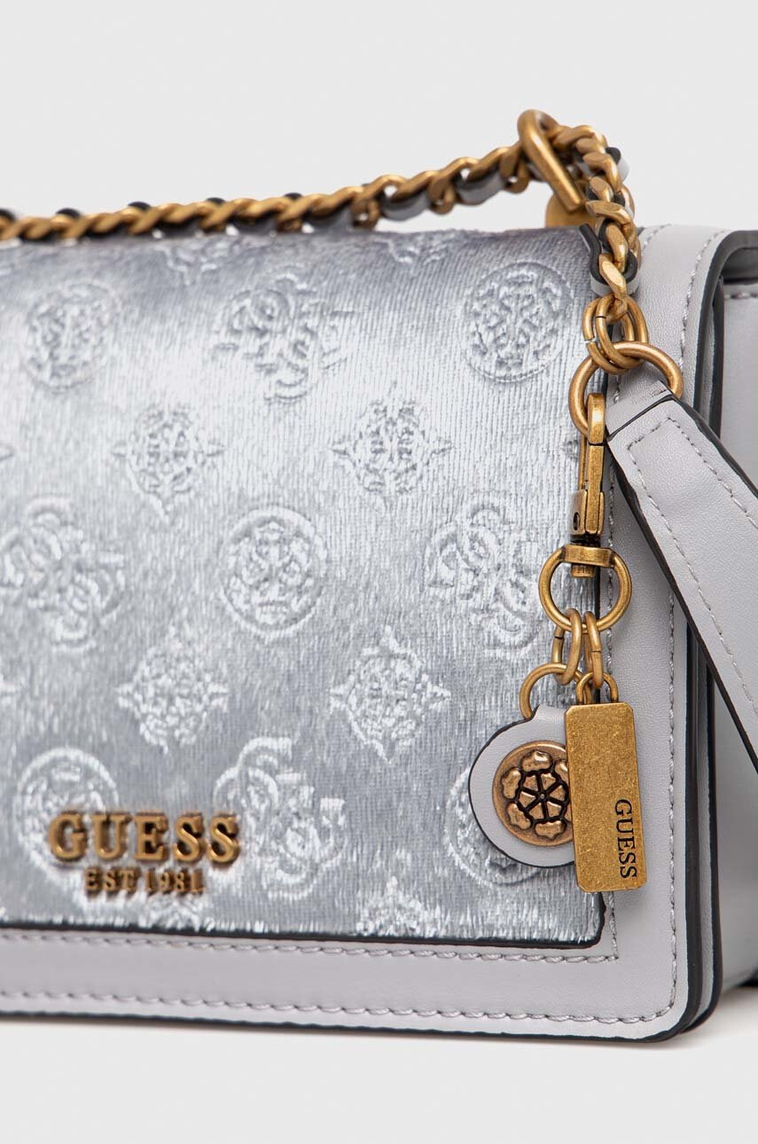 Guess Чанта в сребристо - Pepit.bg