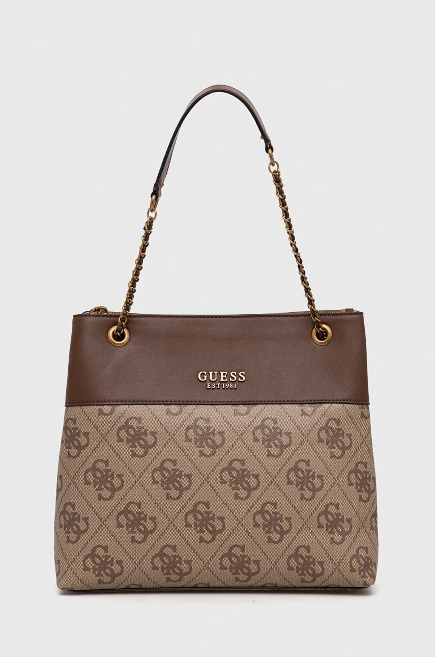 Guess Чанта в кафяво - Pepit.bg