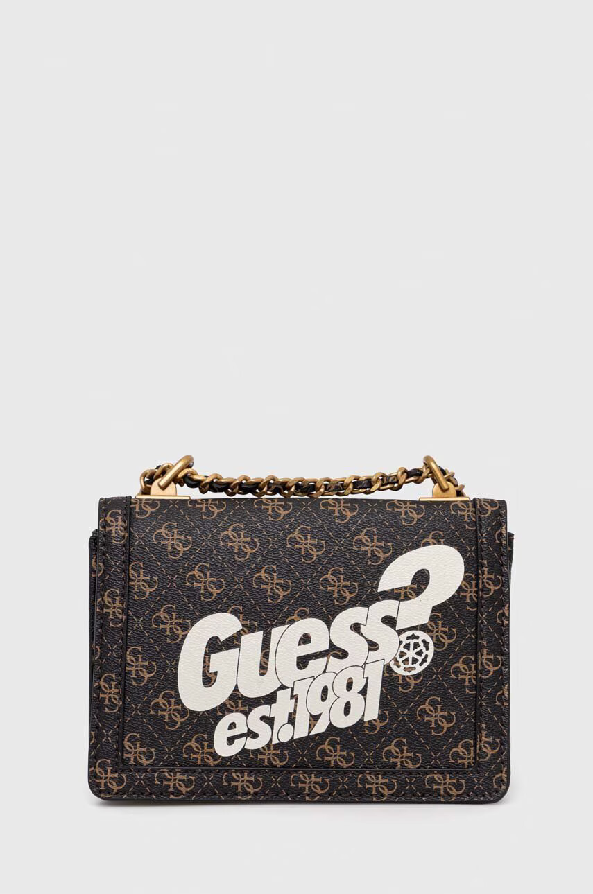 Guess Чанта в кафяво - Pepit.bg
