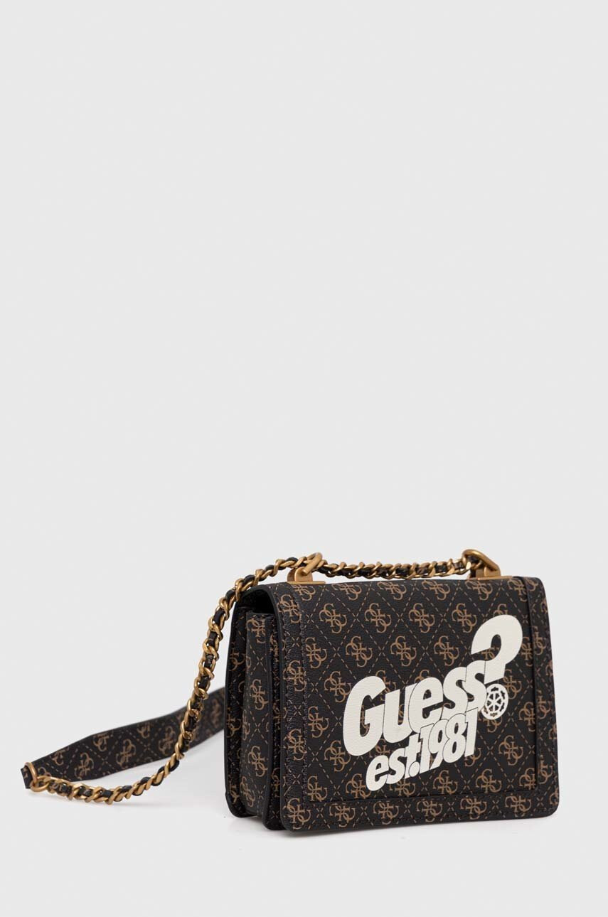 Guess Чанта в кафяво - Pepit.bg