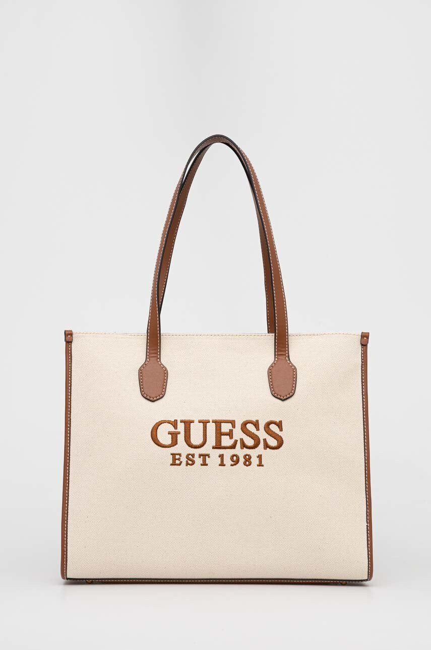 Guess Чанта в кафяво - Pepit.bg