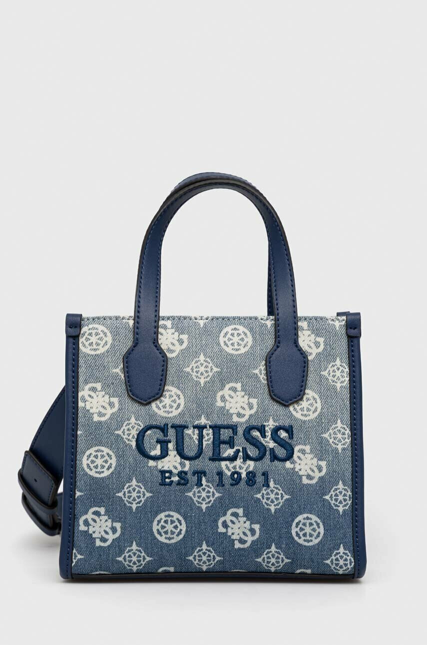 Guess Чанта в синьо - Pepit.bg