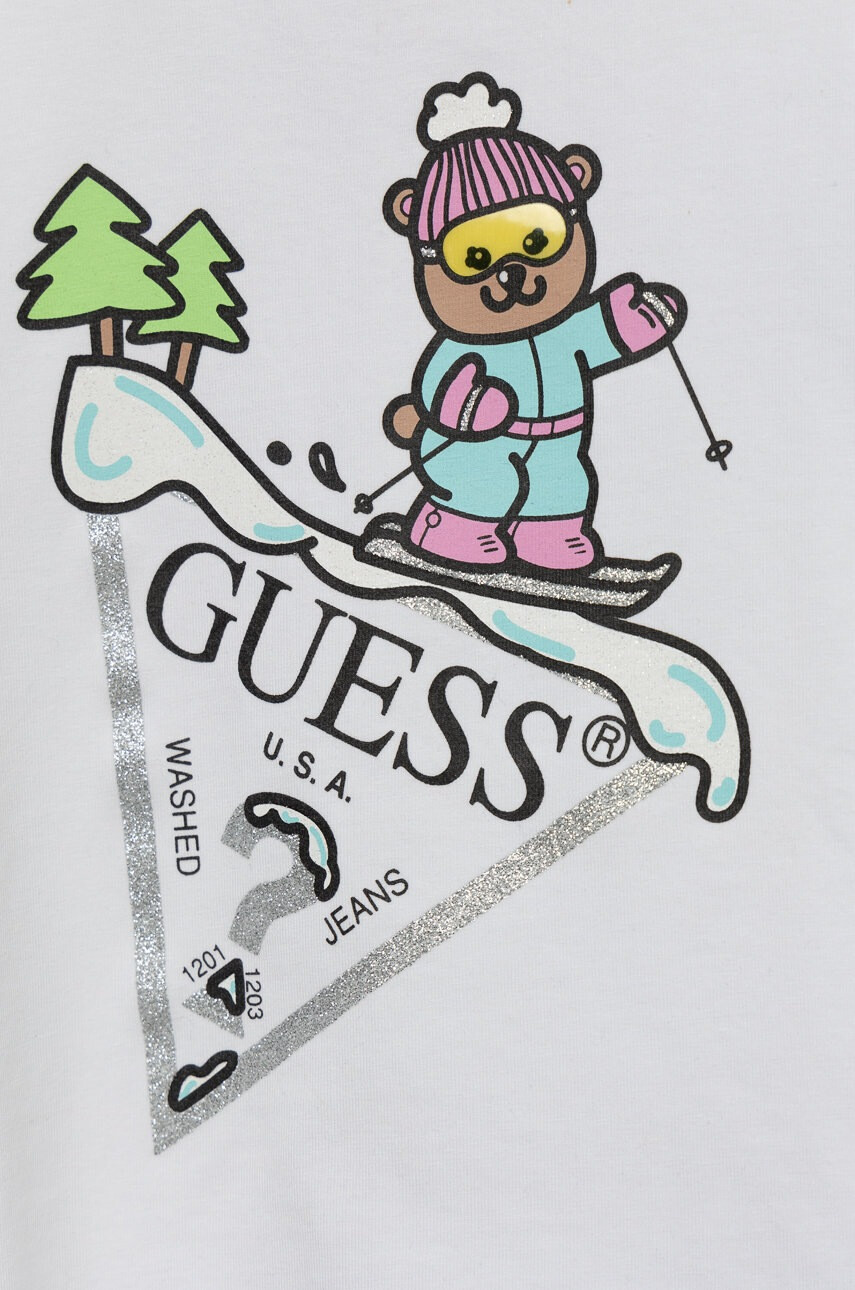 Guess Детска блуза с дълги ръкави в бяло - Pepit.bg