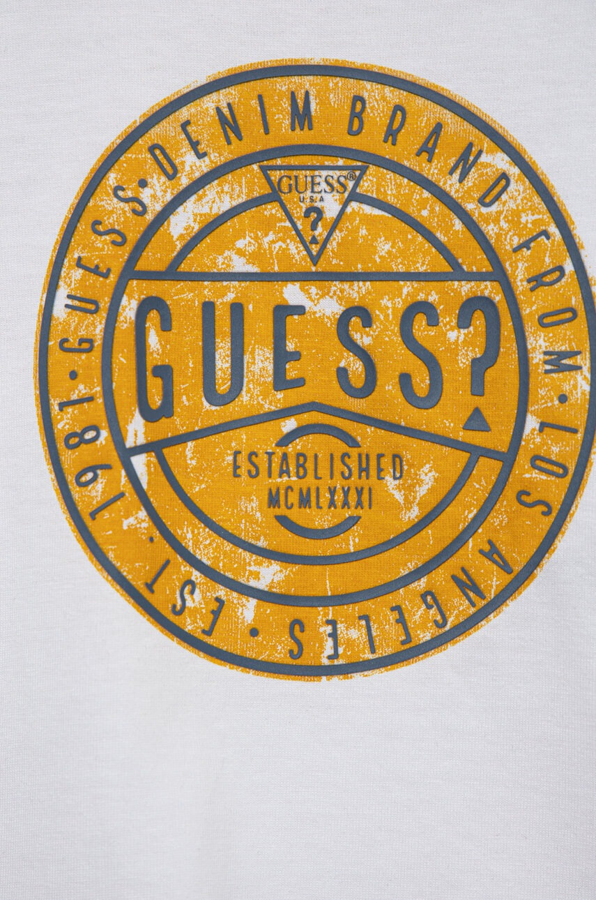 Guess Детска памучна тениска с десен - Pepit.bg