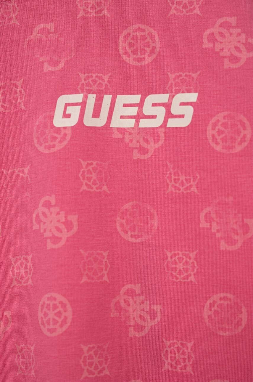 Guess Детска памучна тениска в розово - Pepit.bg