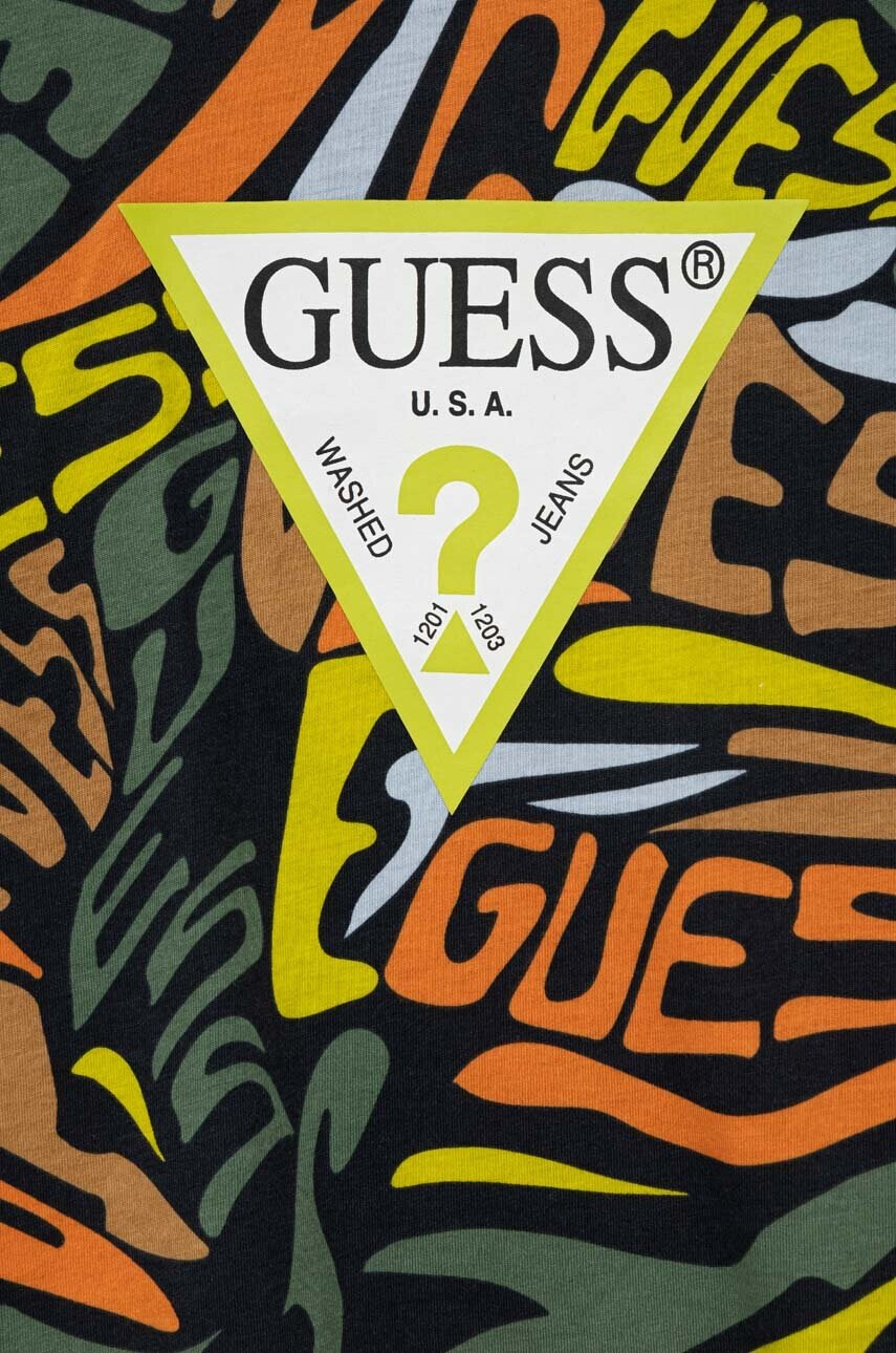 Guess Детска памучна тениска с десен - Pepit.bg