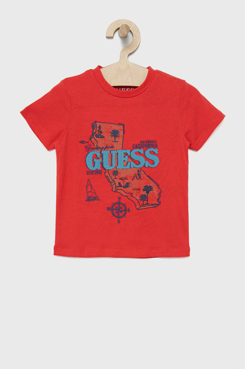 Guess Детска памучна тениска - Pepit.bg