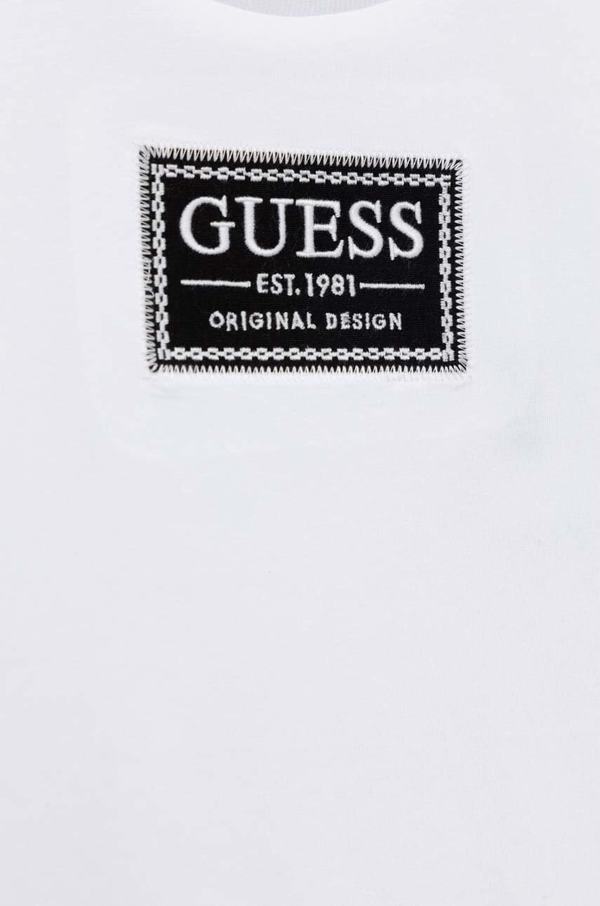 Guess Детска тениска в бяло с апликация - Pepit.bg