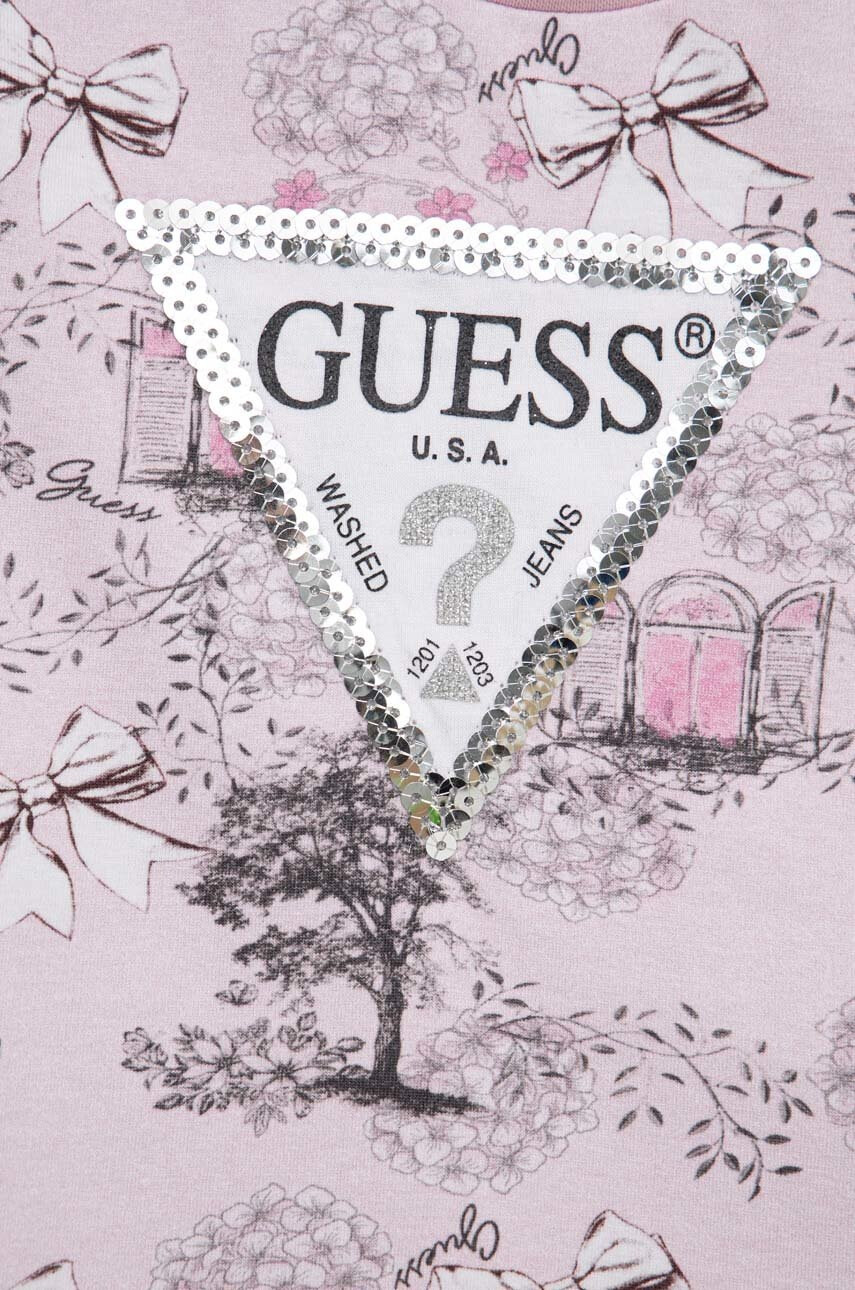 Guess Детска тениска в розово - Pepit.bg