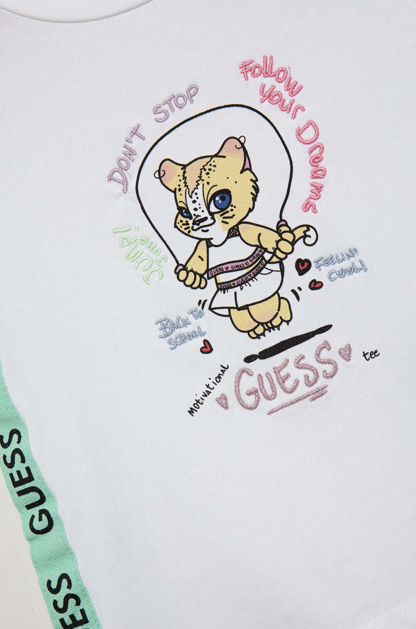 Guess Детска тениска в бяло - Pepit.bg