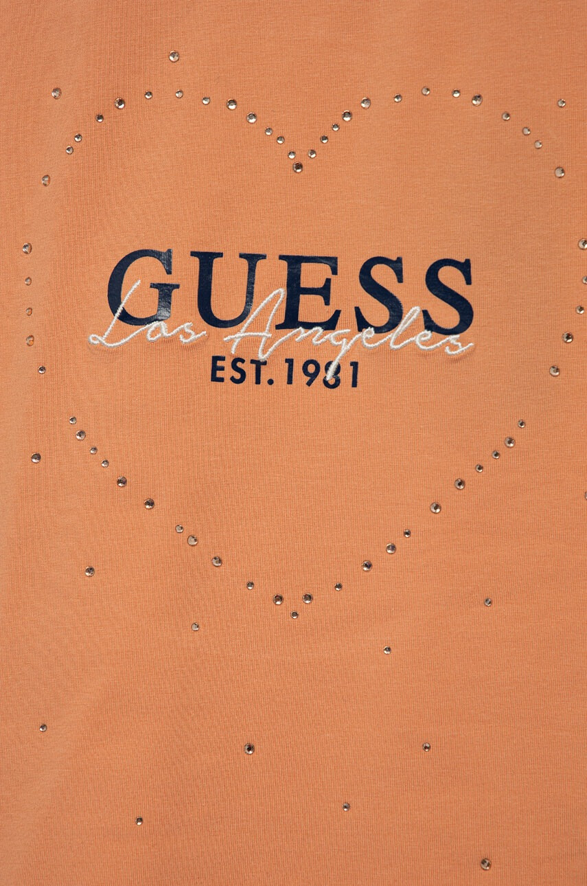 Guess Детска тениска в оранжево - Pepit.bg