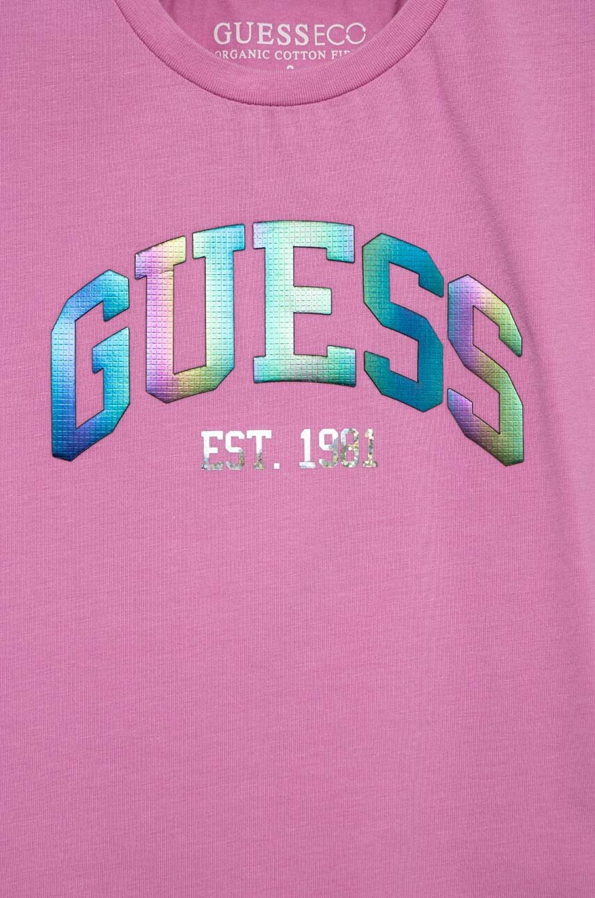 Guess Детска тениска в лилаво - Pepit.bg