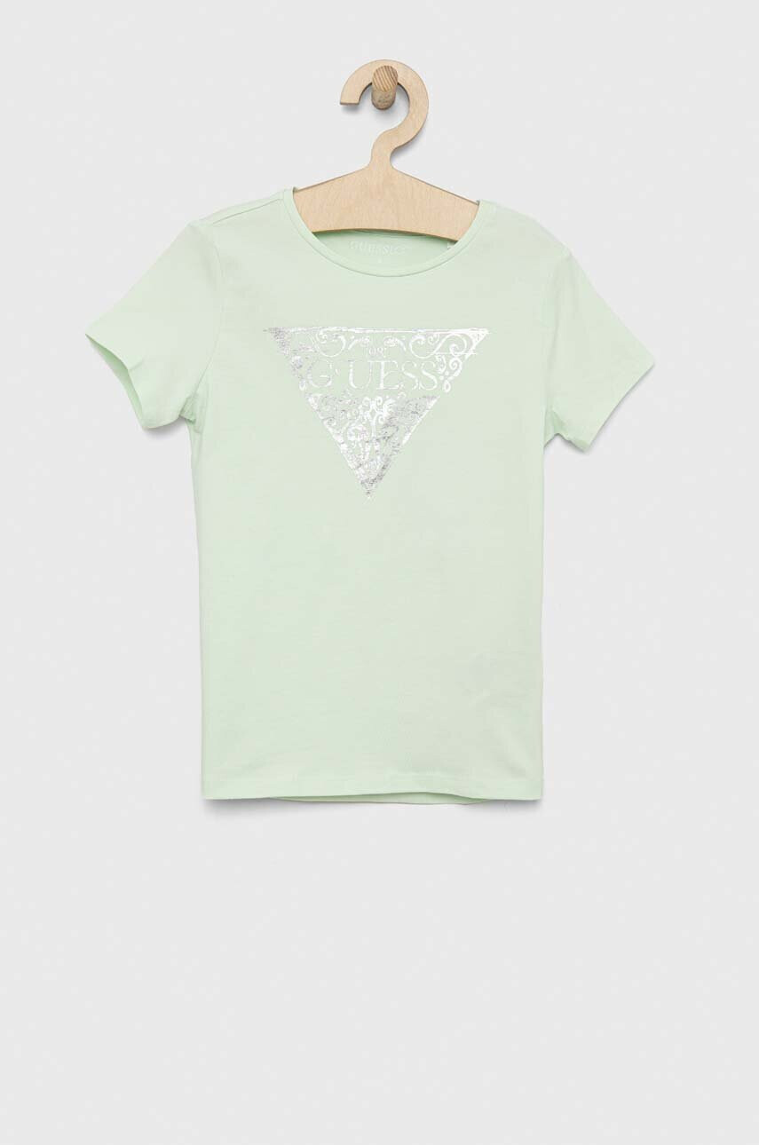Guess Детска тениска в тюркоазено - Pepit.bg