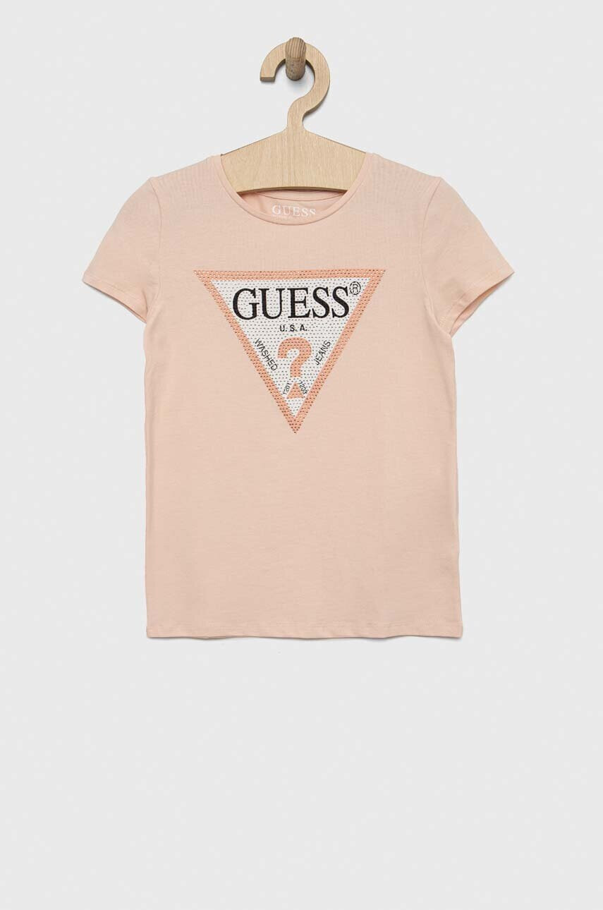Guess Детска тениска в розово - Pepit.bg