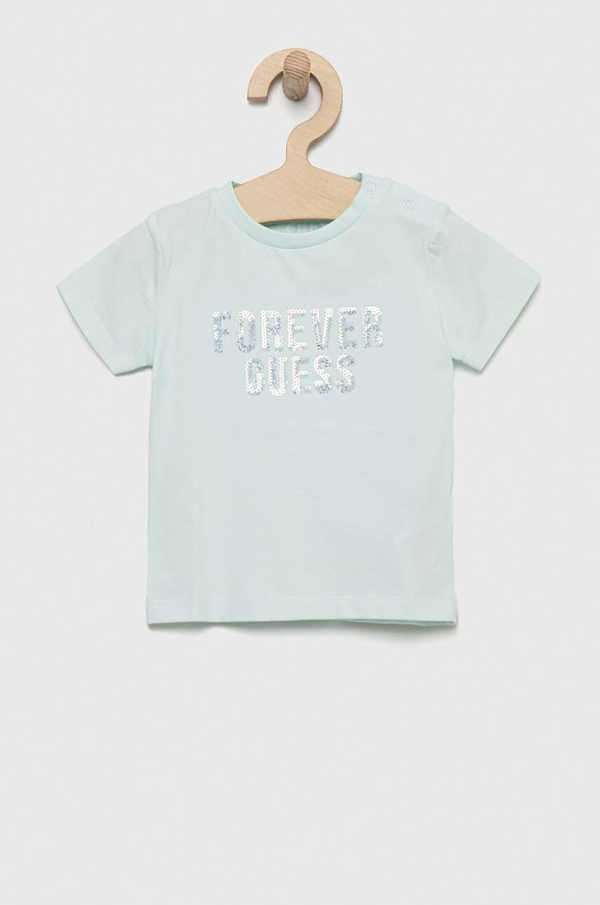Guess Детска тениска в тюркоазено - Pepit.bg