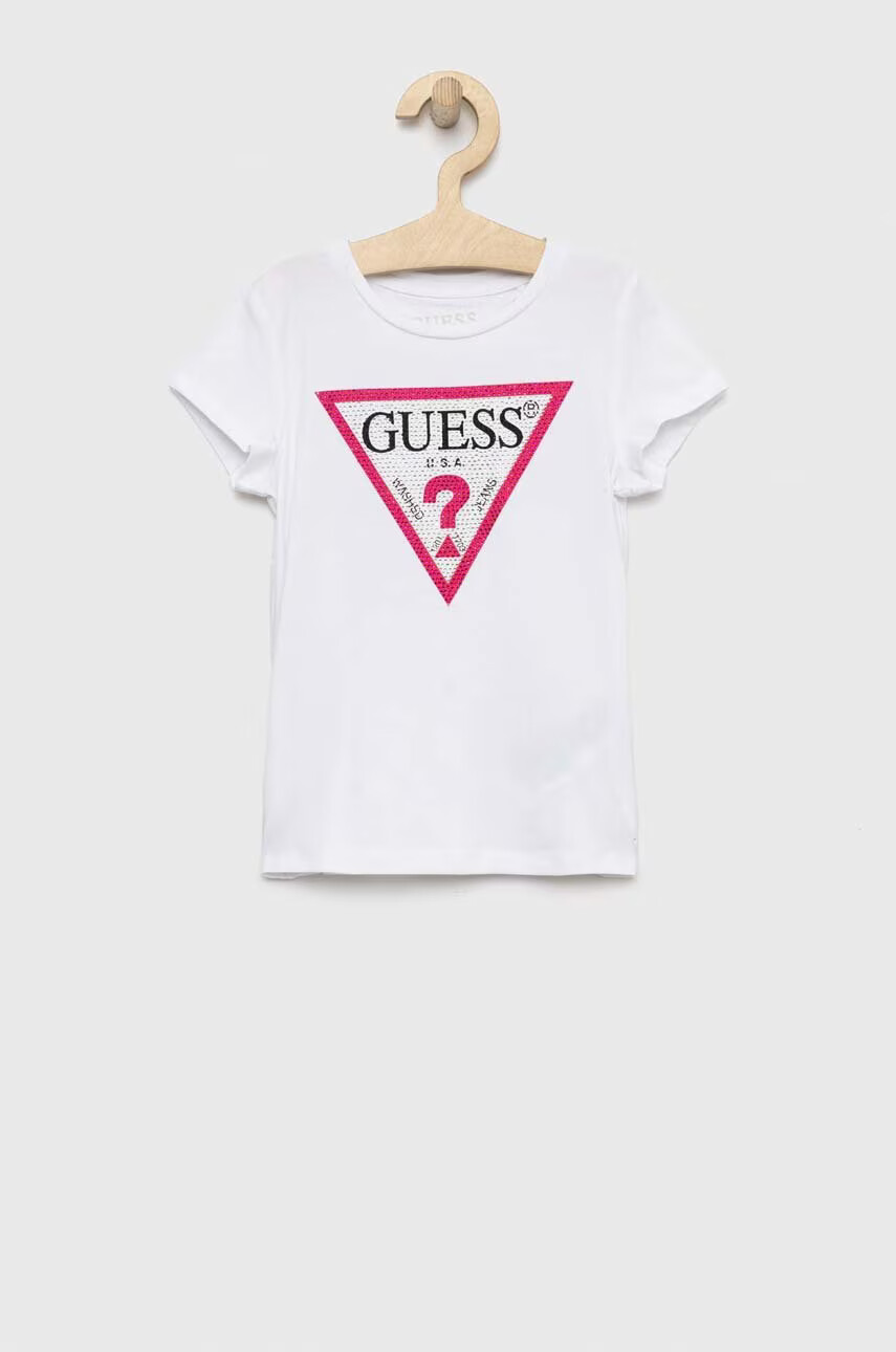 Guess Детска тениска в бежово - Pepit.bg