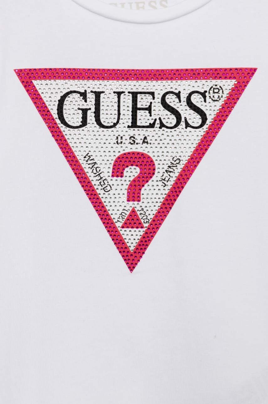 Guess Детска тениска в бяло - Pepit.bg