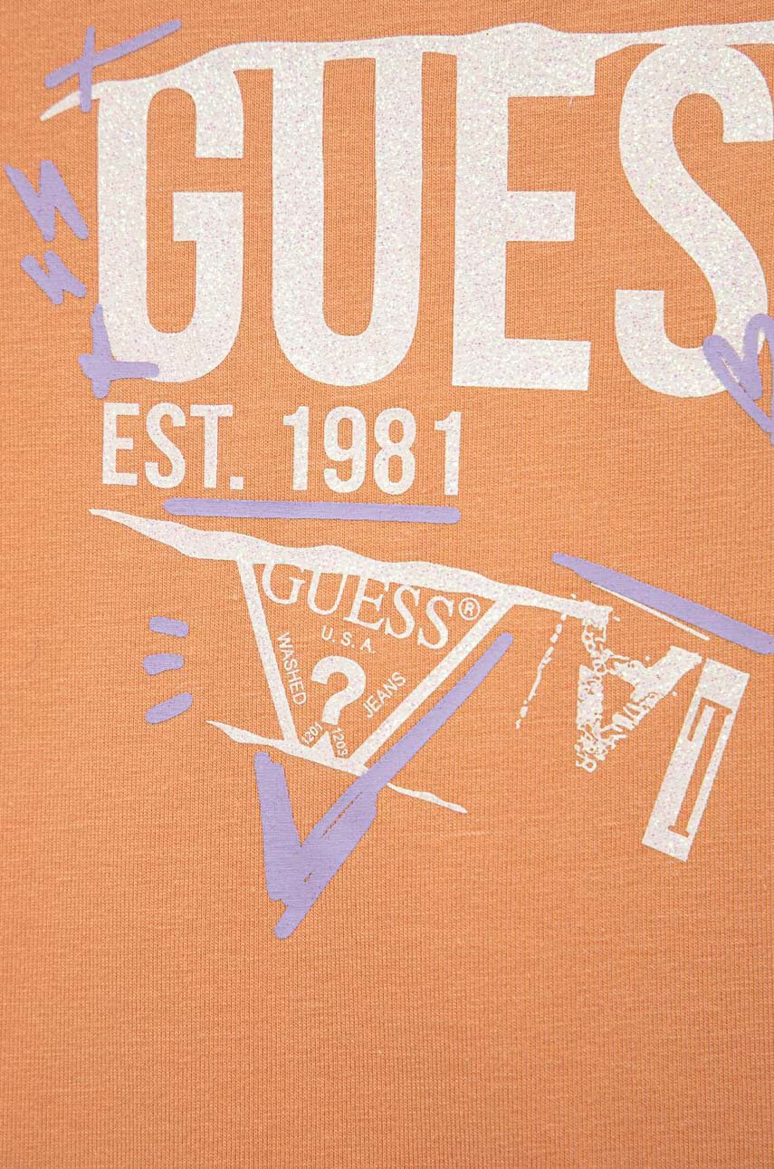 Guess Детска тениска в оранжево - Pepit.bg