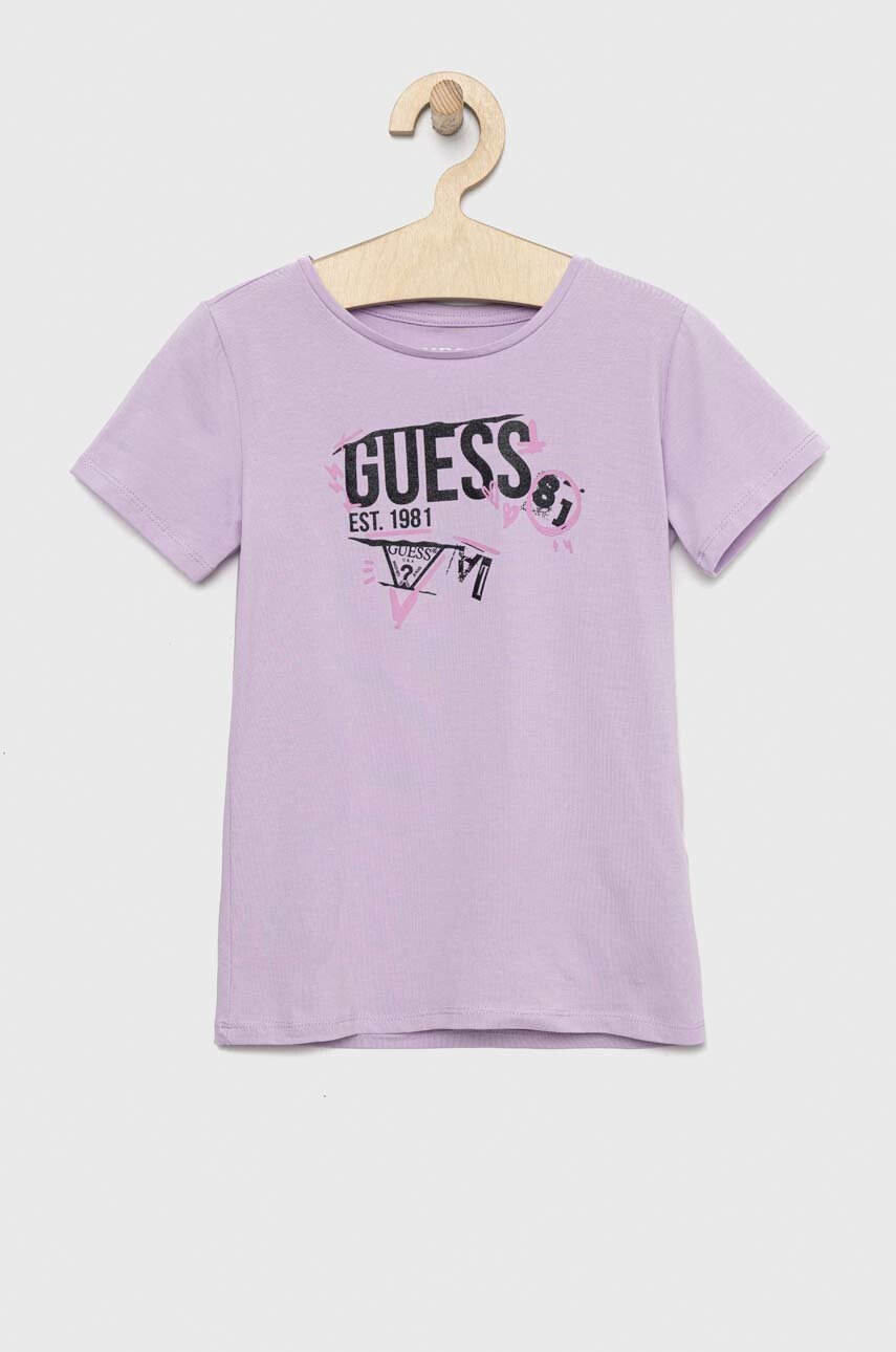 Guess Детска тениска в лилаво - Pepit.bg