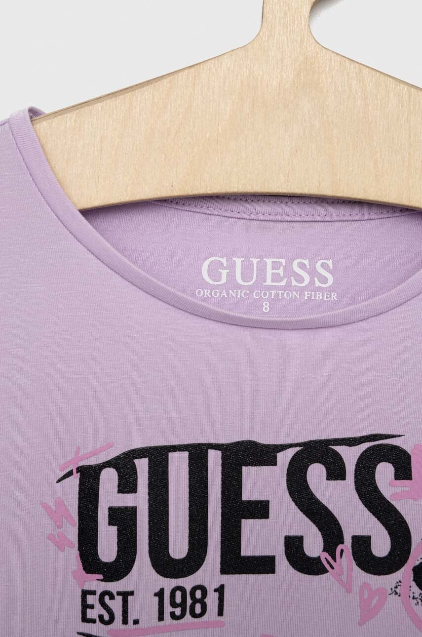 Guess Детска тениска в лилаво - Pepit.bg