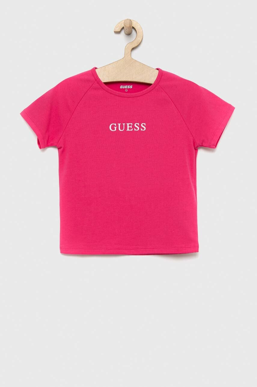 Guess Детска тениска в розово - Pepit.bg
