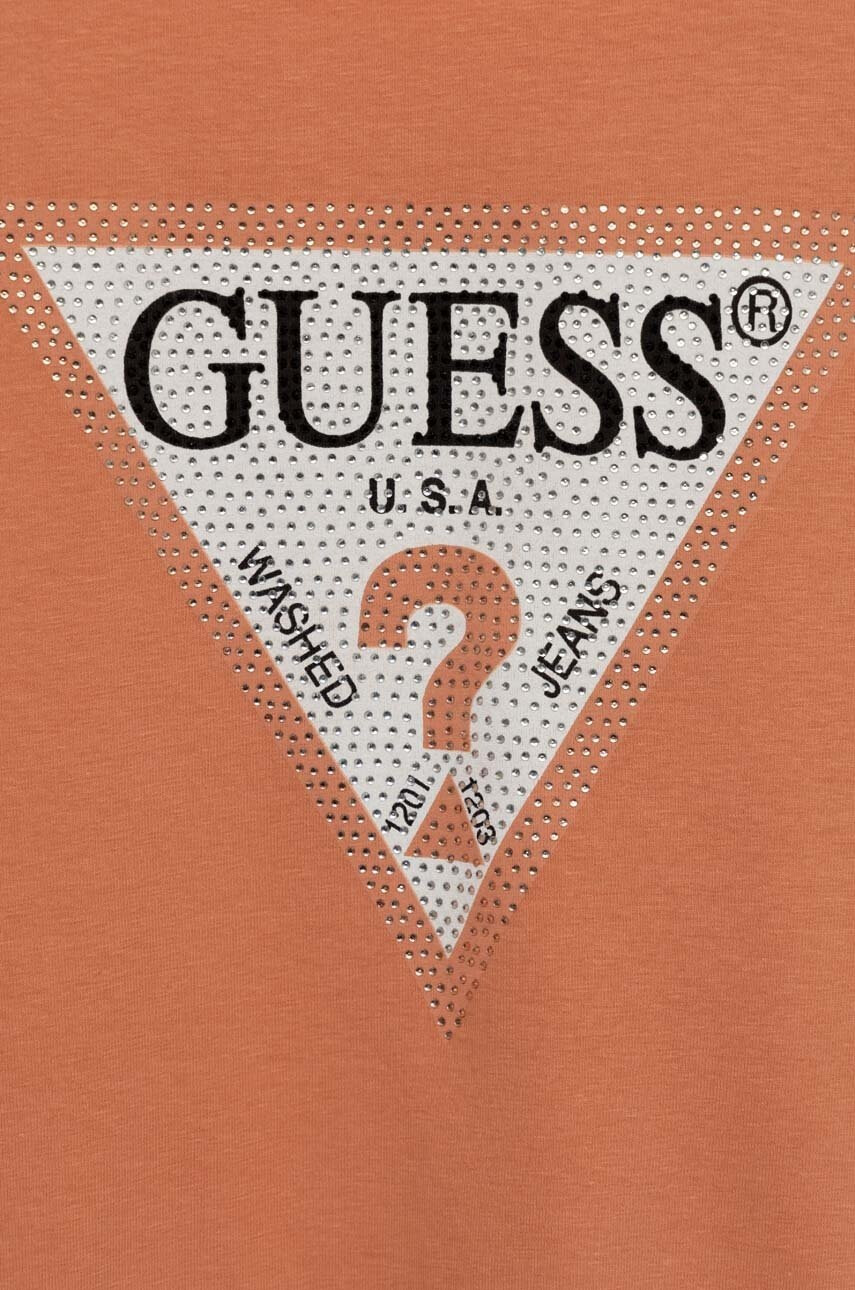 Guess Детска тениска в оранжево - Pepit.bg