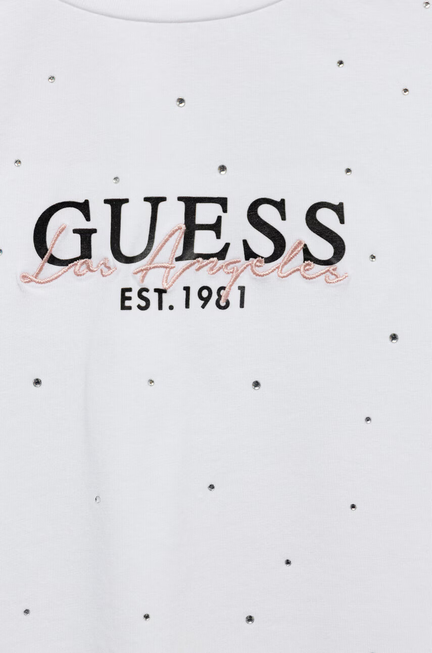 Guess Детска тениска в бяло - Pepit.bg