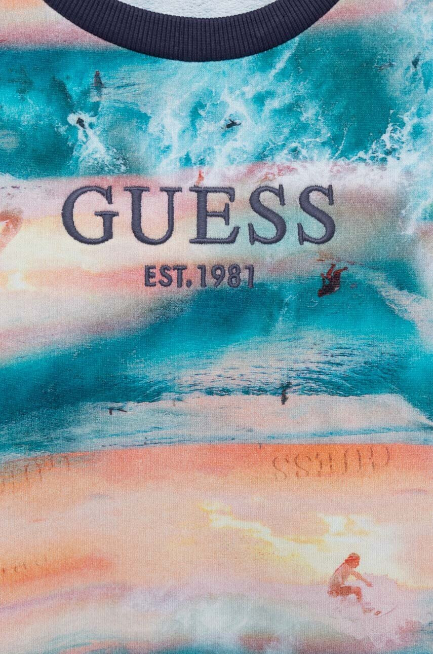 Guess Детски памучен суичър с десен - Pepit.bg