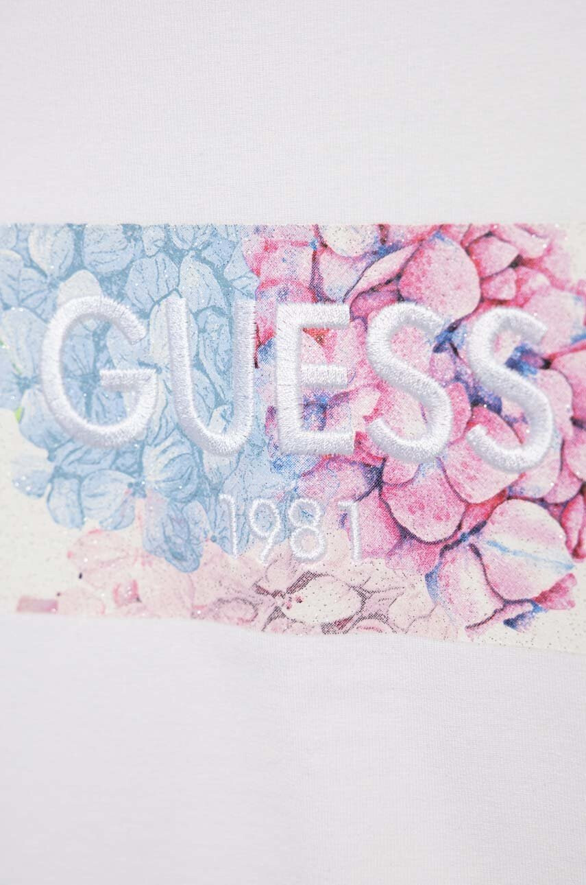 Guess Детски суичър в бяло с апликация - Pepit.bg