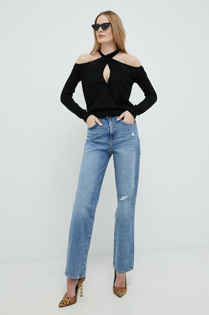 Guess Дънки Melrose с висока талия - Pepit.bg